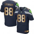 Seattle Seahawks #88 Jimmy Graham Elite Navy Gold Team Color NFL Jersey