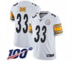 Pittsburgh Steelers #33 Merril Hoge White Vapor Untouchable Limited Player 100th Season Football Jersey