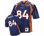 Denver Broncos #84 Shannon Sharpe Navy Blue Super Bowl Authentic Throwback Football Jersey