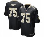 New Orleans Saints #75 Andrus Peat Game Black Team Color Football Jersey