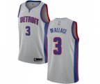 Detroit Pistons #3 Ben Wallace Swingman Silver Basketball Jersey Statement Edition