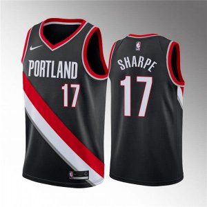 Portland Trail Blazers #17 Shaedon Sharpe Black Icon Edition Stitched Basketball Jersey