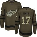 Detroit Red Wings #17 David Booth Premier Green Salute to Service NHL Jersey