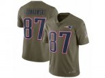 New England Patriots #87 Rob Gronkowski Limited Olive 2017 Salute to Service NFL Jerse
