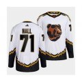 Boston Bruins #71 Taylor Hall 2022 White Reverse Retro Stitched Jersey