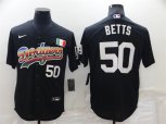 Los Angeles Dodgers #50 Mookie Betts Black Mexico Cool Base Nike Jersey