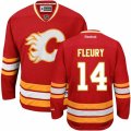 Calgary Flames #14 Theoren Fleury Premier Red Third NHL Jersey