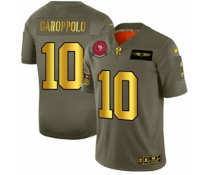 San Francisco 49ers #10 Jimmy Garoppolo Limited Olive Gold 2019 Salute to Service Football Jersey