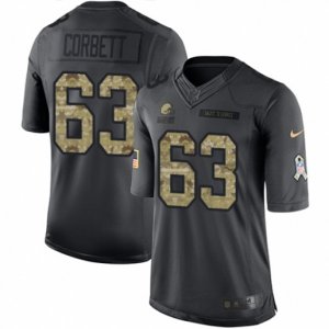 Cleveland Browns #63 Austin Corbett Limited Black 2016 Salute to Service NFL Jersey
