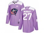Columbus Blue Jackets #27 Ryan Murray Purple Authentic Fights Cancer Stitched NHL Jersey