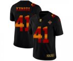 New Orleans Saints #41 Alvin Kamara Black Red Orange Stripe Vapor Limited NFL Jersey