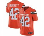 Cleveland Browns #42 Morgan Burnett Orange Alternate Vapor Untouchable Limited Player Football Jersey