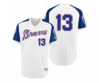 Atlanta Braves #13 Ronald Acuna Jr. White 1974 Turn Back the Clock Authentic Jersey