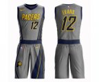 Indiana Pacers #12 Tyreke Evans Authentic Gray Basketball Suit Jersey - City Edition