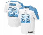 Tennessee Titans #22 Derrick Henry Elite White Road Drift Fashion Football Jersey