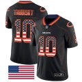 Chicago Bears #10 Trubisky Black USA Flag Fashion jersey