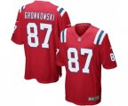 New England Patriots #87 Rob Gronkowski Game Red Alternate Football Jersey