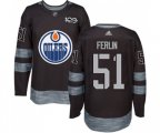 Edmonton Oilers #51 Brian Ferlin Authentic Black 1917-2017 100th Anniversary NHL Jersey