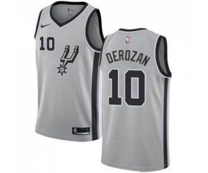 San Antonio Spurs #10 DeMar DeRozan Swingman Silver NBA Jersey Statement Edition
