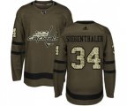Washington Capitals #34 Jonas Siegenthaler Authentic Green Salute to Service NHL Jersey