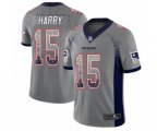 New England Patriots #15 N'Keal Harry Limited Gray Rush Drift Fashion Football Jersey