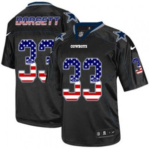 Dallas Cowboys #33 Tony Dorsett Elite Black USA Flag Fashion NFL Jersey