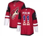 Arizona Coyotes #11 Brendan Perlini Maroon Home USA Flag Stitched Hockey Jersey