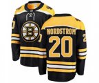 Boston Bruins #20 Joakim Nordstrom Authentic Black Home Fanatics Branded Breakaway NHL Jersey