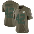 Green Bay Packers #42 Morgan Burnett Limited Olive 2017 Salute to Service NFL Jersey