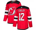 New Jersey Devils #12 Ben Lovejoy Authentic Red Home Hockey Jersey