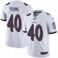 Baltimore Ravens #40 Kenny Young White Vapor Untouchable Limited Player NFL Jersey