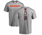 Chicago Bears #75 Kyle Long Ash Backer T-Shirt