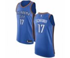 Oklahoma City Thunder #17 Dennis Schroder Authentic Royal Blue NBA Jersey - Icon Edition