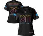 Women Detroit Lions #20 Barry Sanders Game Black Fashion Football Jersey