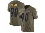 Pittsburgh Steelers #90 T. J. Watt Limited Olive 2017 Salute to Service NFL Jersey