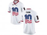 2016 US Flag Fashion-Men's Georgia Bulldogs Jacob Eason #10 College Football Limited Jerseys - White