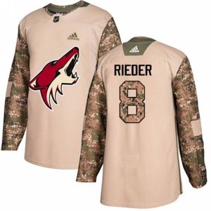 Arizona Coyotes #8 Tobias Rieder Authentic Camo Veterans Day Practice NHL Jersey