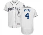 San Diego Padres #4 Wil Myers White Home Flex Base Authentic Collection Baseball Jersey