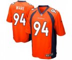 Denver Broncos #94 DeMarcus Ware Game Orange Team Color Football Jersey