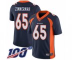 Denver Broncos #65 Gary Zimmerman Navy Blue Alternate Vapor Untouchable Limited Player 100th Season Football Jersey