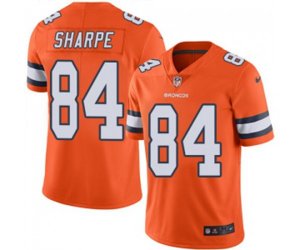 Denver Broncos #84 Shannon Sharpe Limited Orange Rush Vapor Untouchable Football Jersey