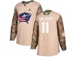 Columbus Blue Jackets #11 Matt Calvert Camo Authentic 2017 Veterans Day Stitched NHL Jersey