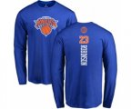 New York Knicks #23 Mitchell Robinson Royal Blue Backer Long Sleeve T-Shirt