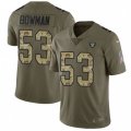 Oakland Raiders #53 NaVorro Bowman Limited Olive Camo 2017 Salute to Service NFL Jersey