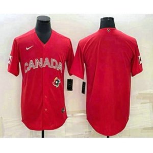 Canada Baseball Blank 2023 Red World Classic Stitched Jersey