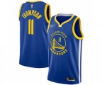 Golden State Warriors #11 Klay Thompson Authentic Royal Finished Basketball Jersey - Icon Edition