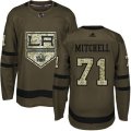 Los Angeles Kings #71 Torrey Mitchell Authentic Green Salute to Service NHL Jersey