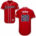 Atlanta Braves #20 Preston Tucker Red Alternate Flex Base Authentic Collection MLB Jersey