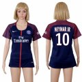 2017-18 Paris Saint-Germain 10 NEYMAR JR Home Women Soccer Jersey