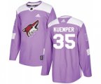 Arizona Coyotes #35 Darcy Kuemper Authentic Purple Fights Cancer Practice Hockey Jersey